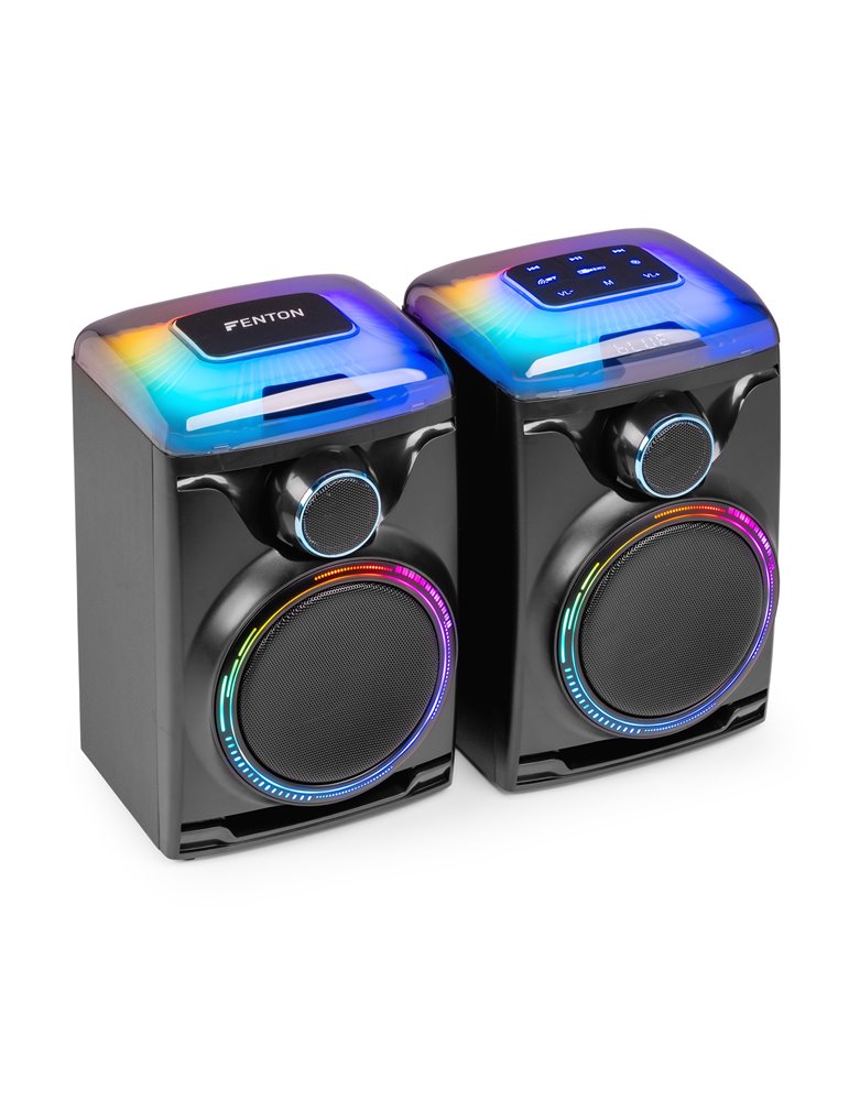 Track 2.0 Juego de altavoces amplificados con LED Negro