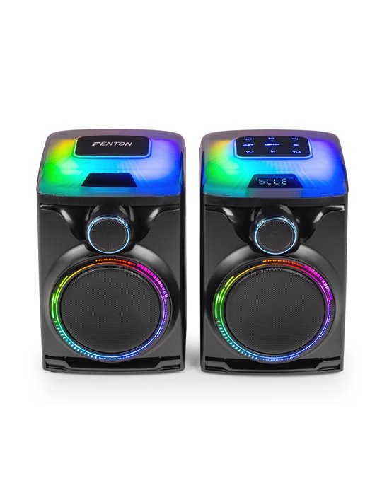 Track 2.0 Juego de altavoces amplificados con LED Negro