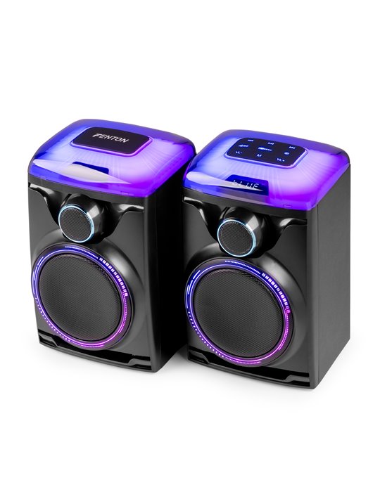 Track 2.0 Juego de altavoces amplificados con LED Negro