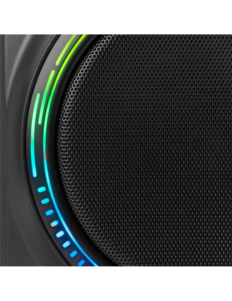 Track 2.0 Juego de altavoces amplificados con LED Negro