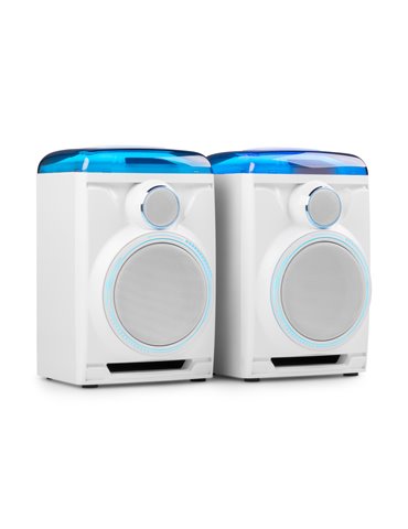 Track 2.0 Juego de altavoces amplificados con LED blanco