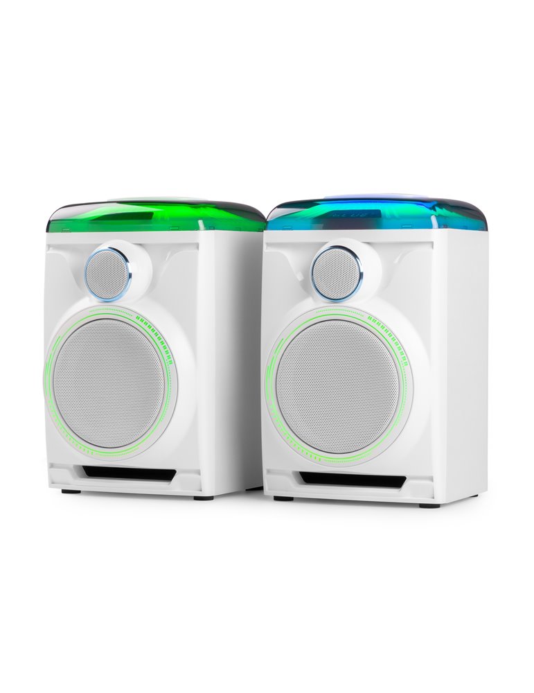 Track 2.0 Juego de altavoces amplificados con LED blanco