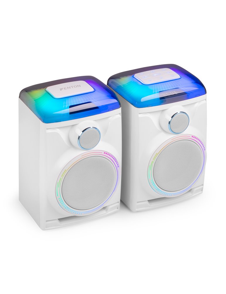 Track 2.0 Juego de altavoces amplificados con LED blanco