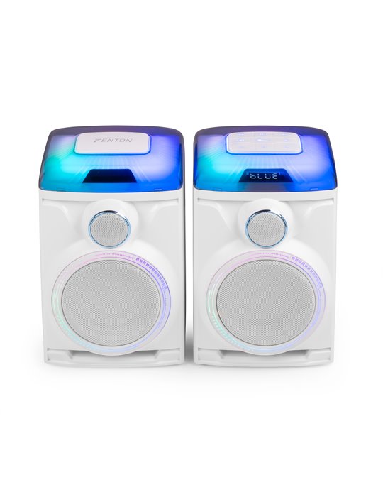 Track 2.0 Juego de altavoces amplificados con LED blanco
