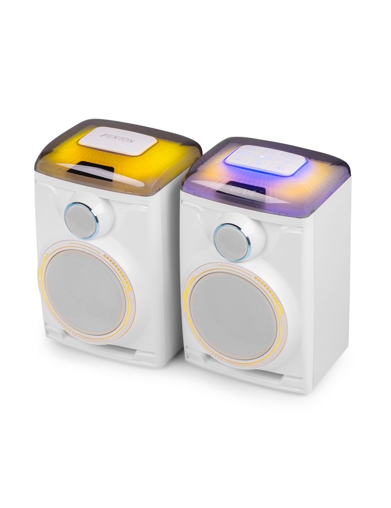 Track 2.0 Juego de altavoces amplificados con LED blanco