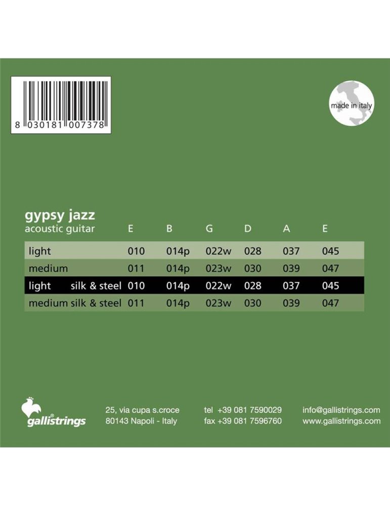 Juego Galli Acústica Gypsy Jazz GSL-10 (010-045)