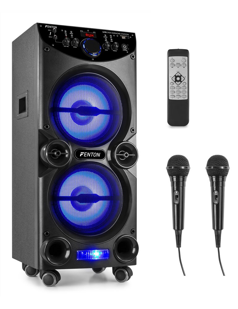 LIVE2104 Karaoke Station sobre ruedas 2x 10”