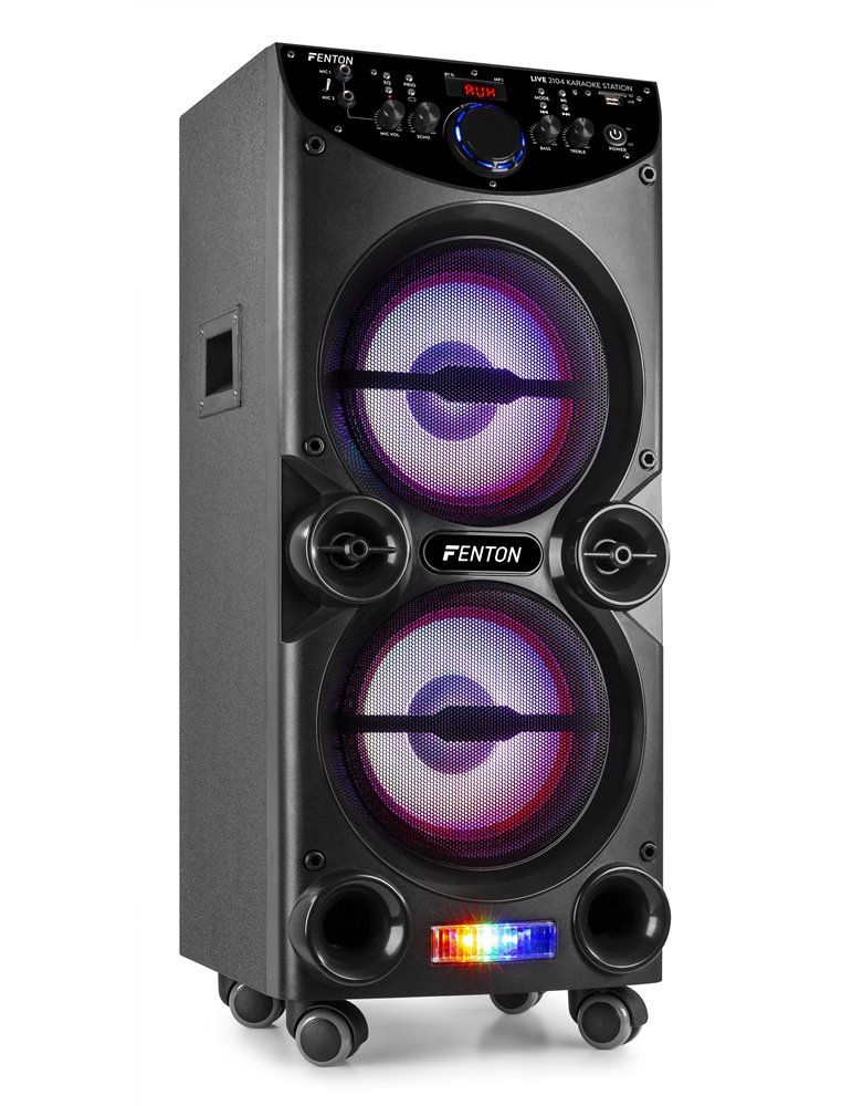 LIVE2104 Karaoke Station sobre ruedas 2x 10”