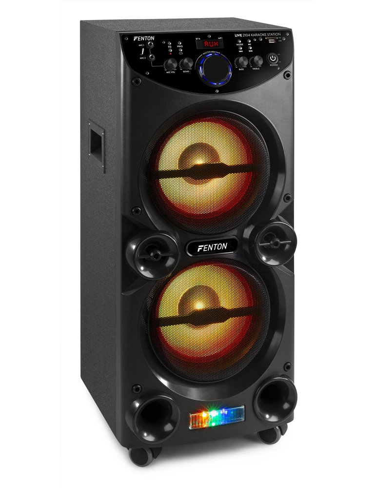 LIVE2104 Karaoke Station sobre ruedas 2x 10”