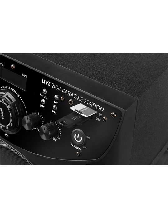 LIVE2104 Karaoke Station sobre ruedas 2x 10”