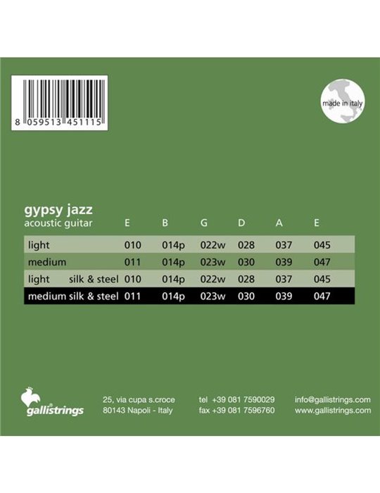 Juego Galli Acústica Gypsy Jazz GSL-11 (011-047)