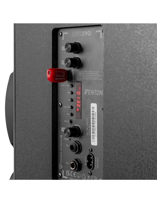 Estación Karaoke LIVE290 con Show de Luces 2x 8”