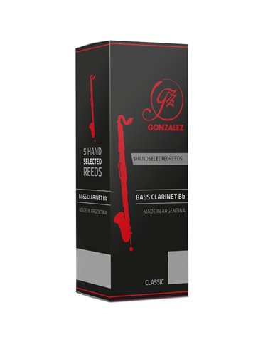 Caja 5 Cañas Clarinete Bajo Gonzalez Classic 1½