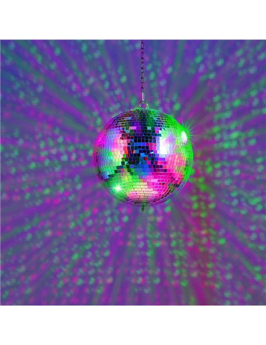 MB30ML Bola de disco con motor 18 LEDs, 30cm