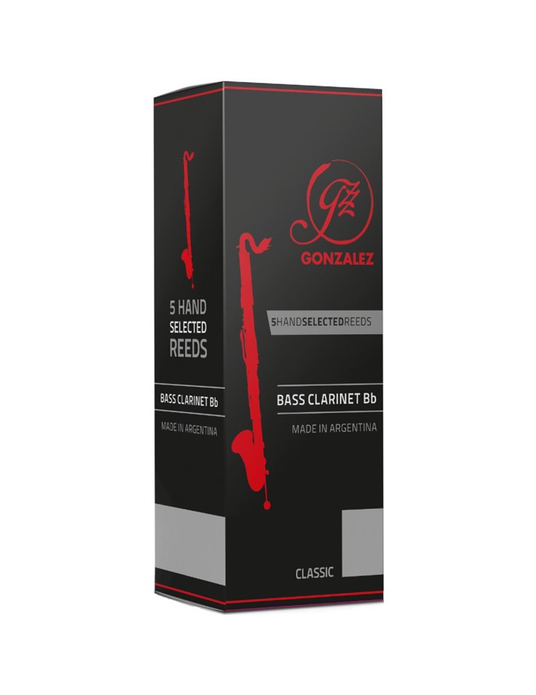 Caja 5 Cañas Clarinete Bajo Gonzalez Classic 4½