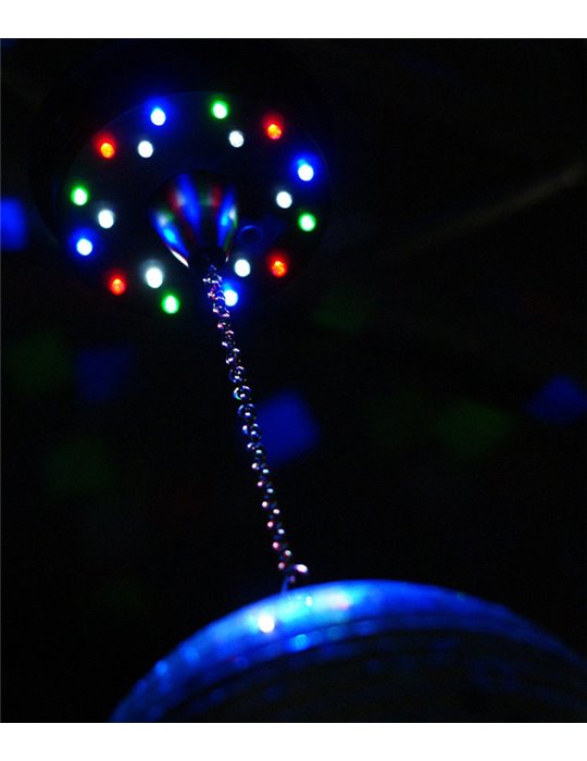 MBW18LED Motor para bolas de espejos con bateria con 18 LEDs