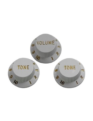 Botón Gotoh Stratocaster KW-240T-W Tono Blanco