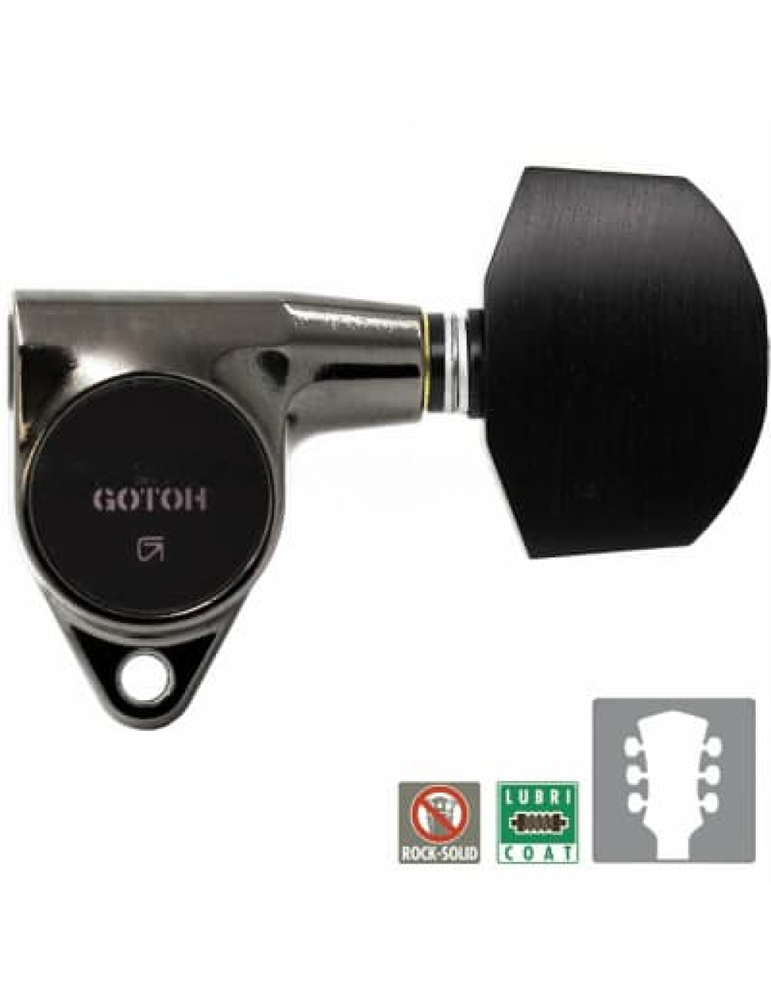 Clavijero Eléctrica Gotoh SG301-B07-CK 3+3 Cosmo Negro