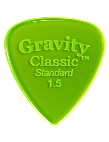 Púa Gravity Classic Standard 1.5mm Pulida Verde GCLS15P