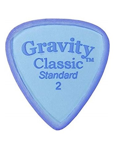 Púa Gravity Classic Standard 2.0mm Pulida Azul GCLS2P