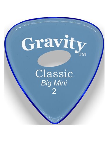 Púa Gravity Classic Big Mini 2.0mm Pulida Elipse Azul GCLB2PE