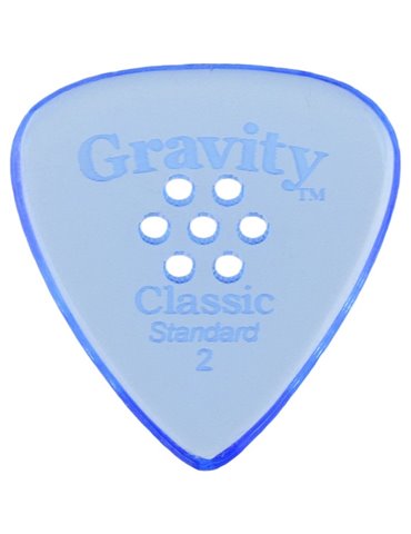 Púa Gravity Classic Standard 2.0mm Pulida Multi-Hole Azul GCLS2PM