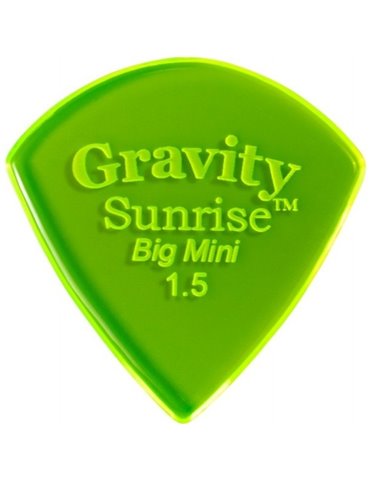 Púa Gravity Sunrise Big Mini 1.5mm Pulida Verde GSUB15P