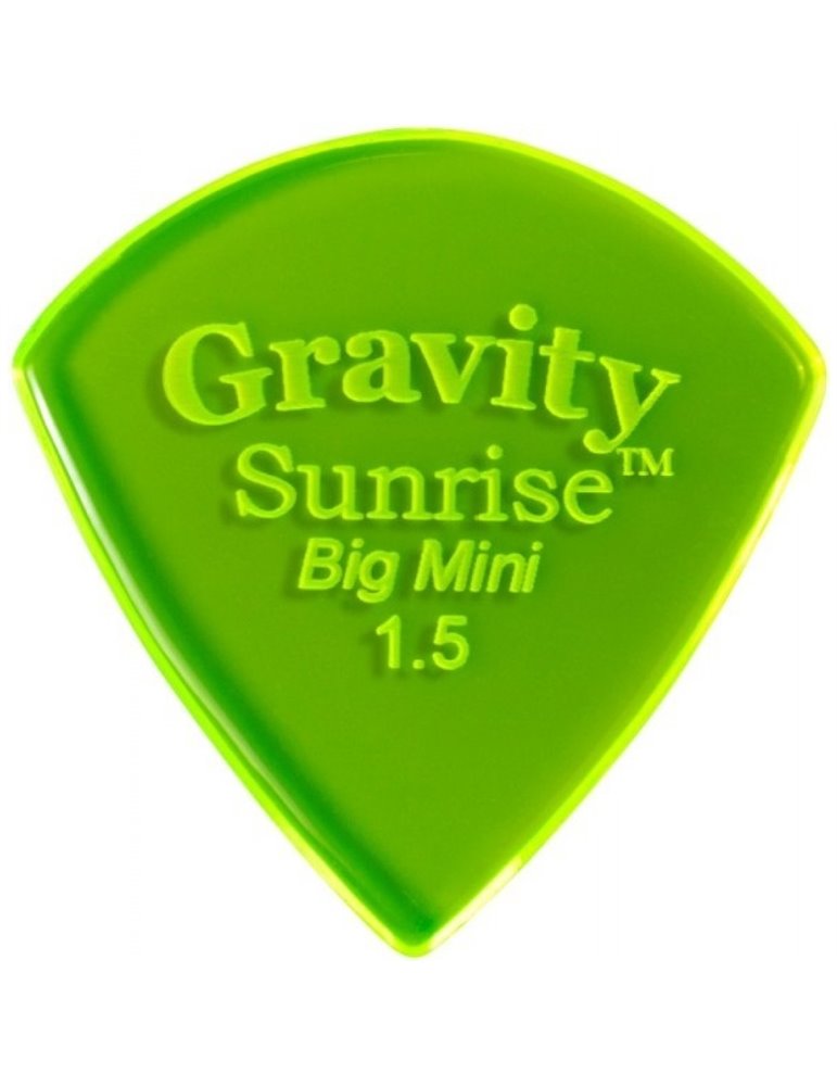 Púa Gravity Sunrise Big Mini 1.5mm Pulida Verde GSUB15P