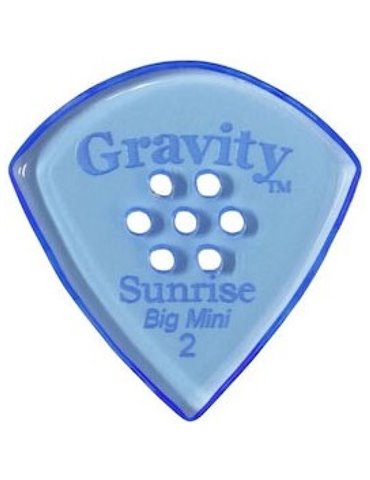 Púa Gravity Sunrise Big Mini 2.0mm Pulida Multi-Hole Azul GSUB2PM