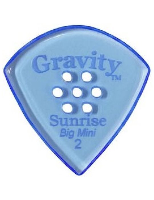 Púa Gravity Sunrise Big Mini 2.0mm Pulida Multi-Hole Azul GSUB2PM