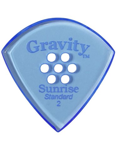 Púa Gravity Sunrise Standard 2.0mm Pulida Multi-Hole Azul GSUS2PM