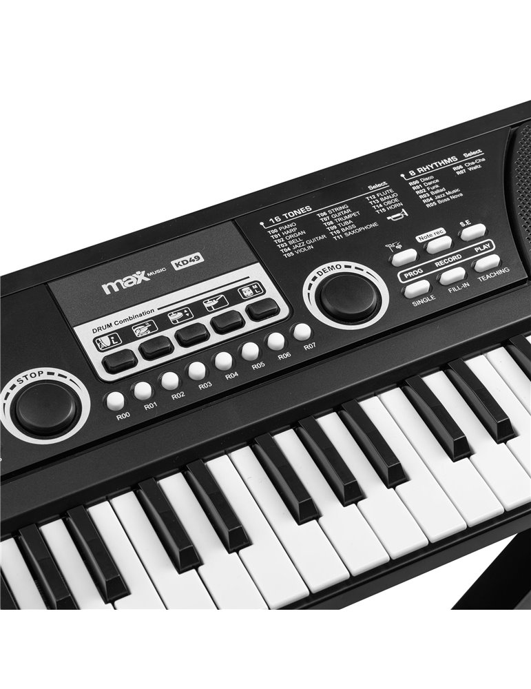 KD49 Teclado Electrónico 49 Teclas con Batería
