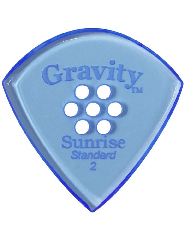 Púa Gravity Sunrise Standard 2.0mm Pulida Multi-Hole Azul GSUS2PM