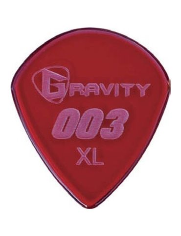 Púa Gravity 003 Jazz3XL 1.5mm Pulida Roja G003XP