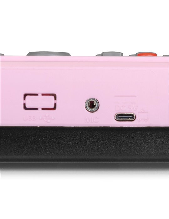 KD49P Teclado Electrónico 49 Teclas con Batería Rosa