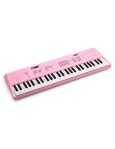 KD54 Teclado Electrónico 54 Teclas con Batería Rosa