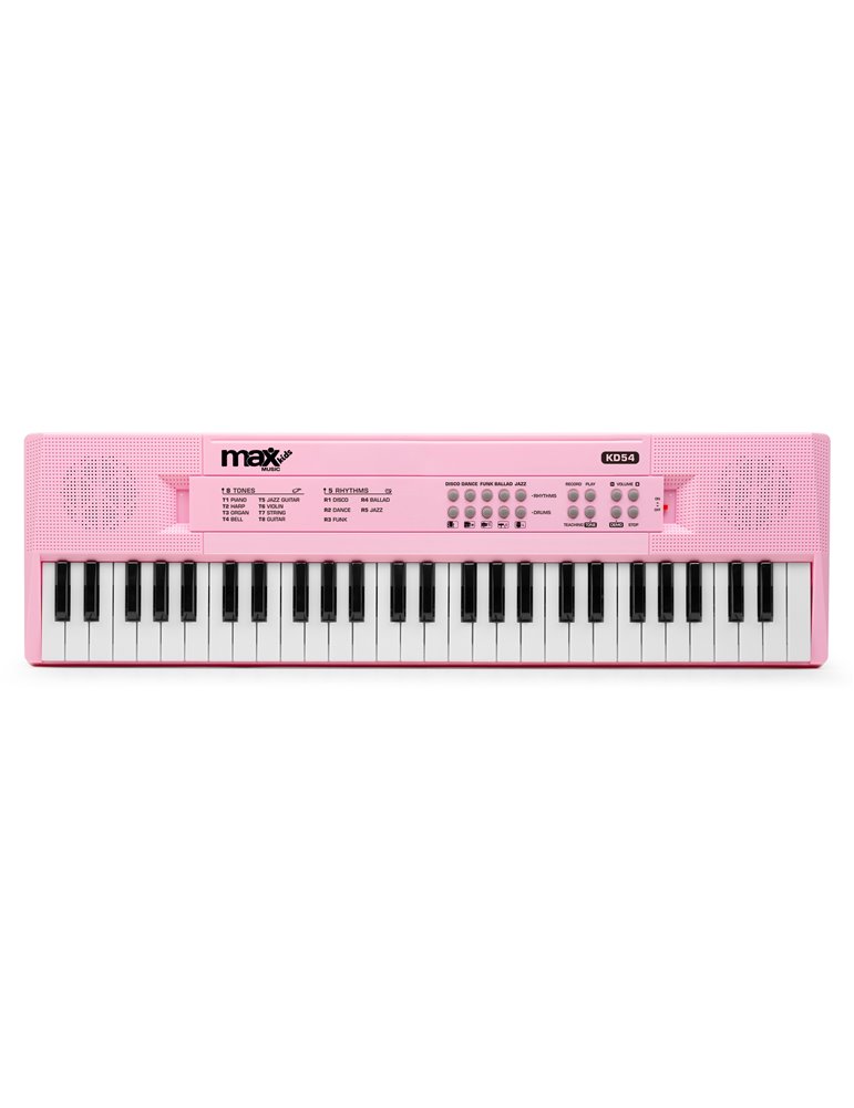 KD54 Teclado Electrónico 54 Teclas con Batería Rosa