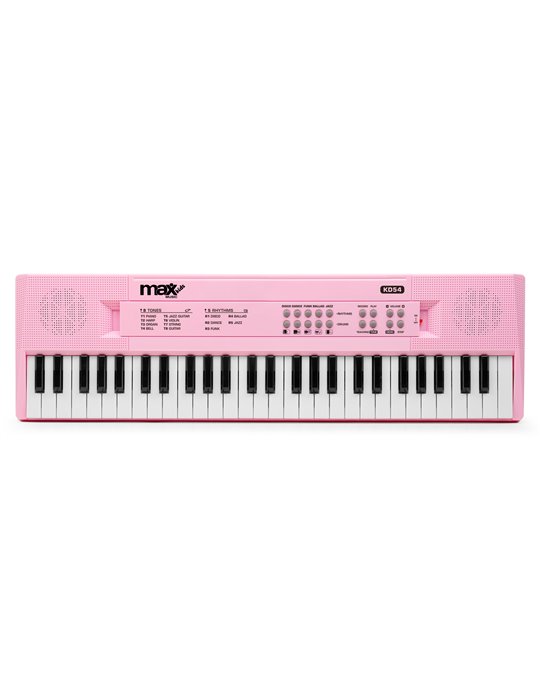 KD54 Teclado Electrónico 54 Teclas con Batería Rosa
