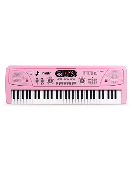 KD61P Teclado Electrónico 61 teclas con Batería Rosa