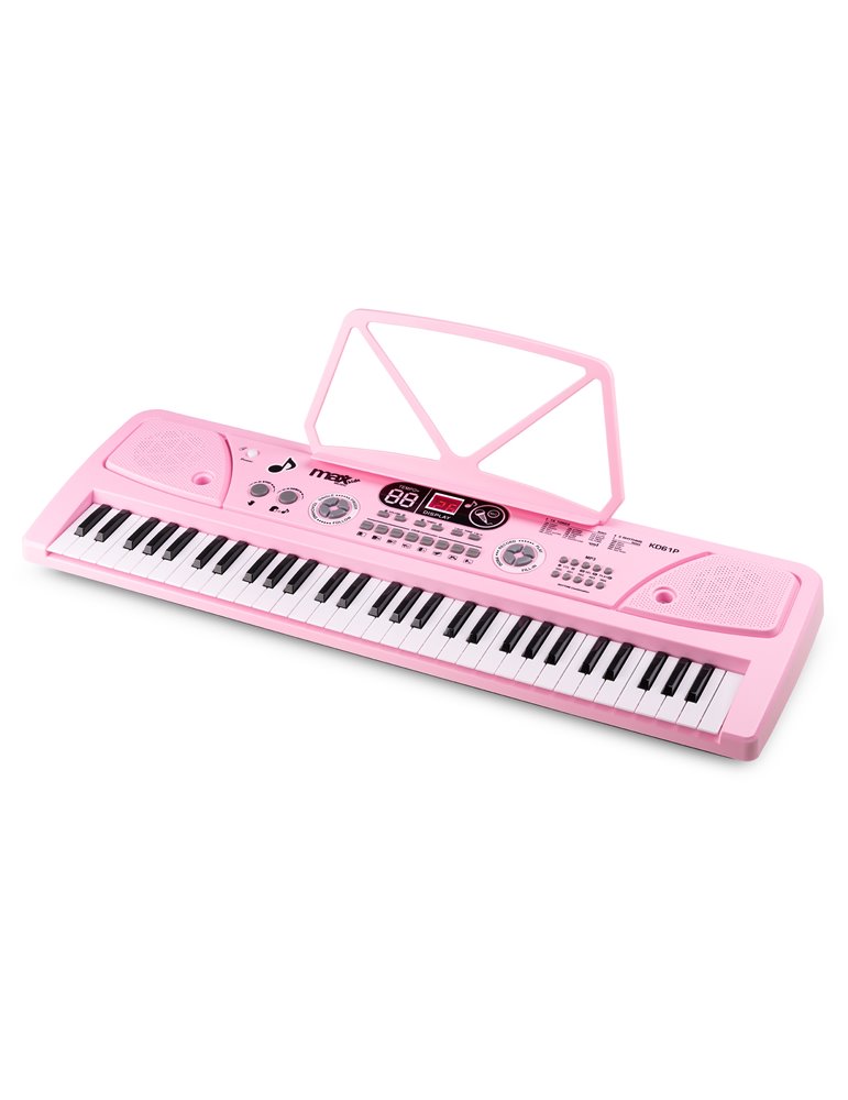 KD61P Teclado Electrónico 61 teclas con Batería Rosa