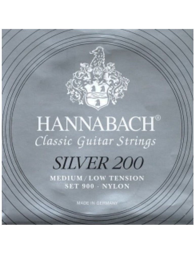 Juego Hannabach Silver 200 Clásica 900-MLT