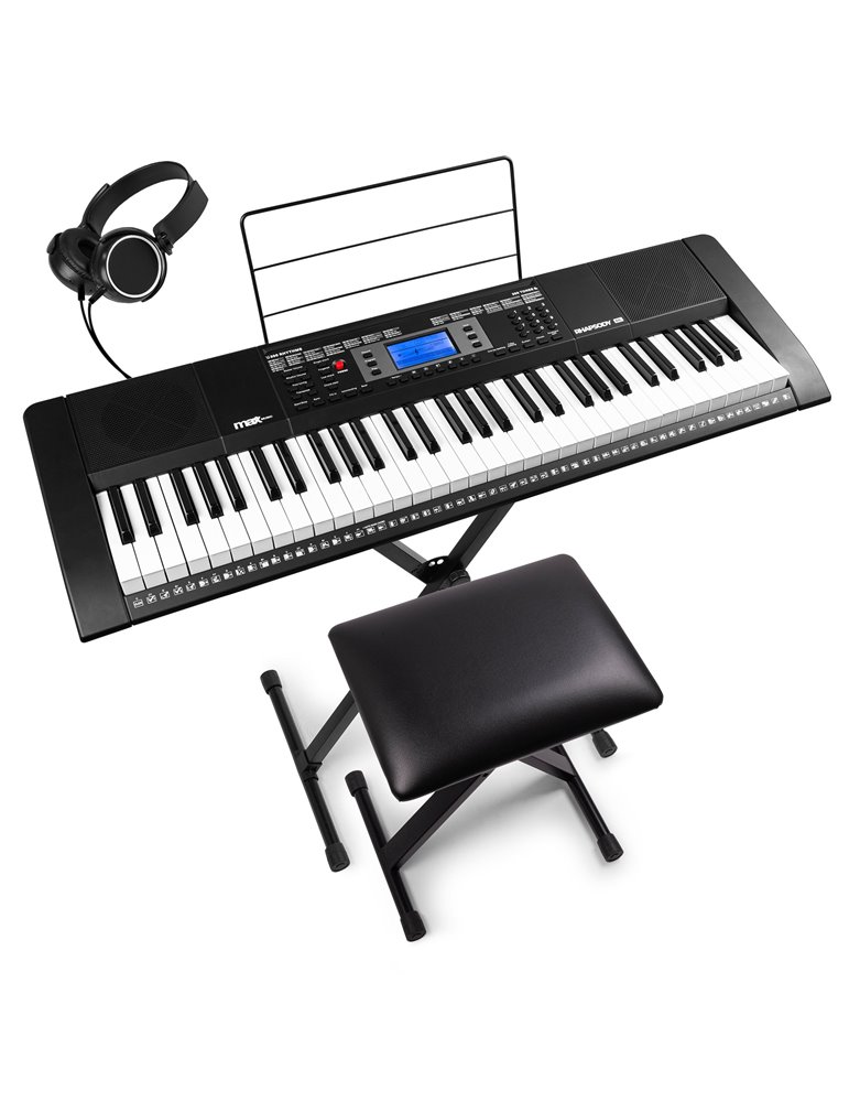 Rhapsody61L Set Teclado Electrónico con 61 Teclas Iluminadas