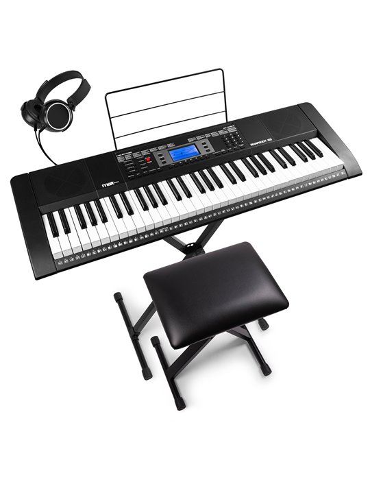 Rhapsody61L Set Teclado Electrónico con 61 Teclas Iluminadas