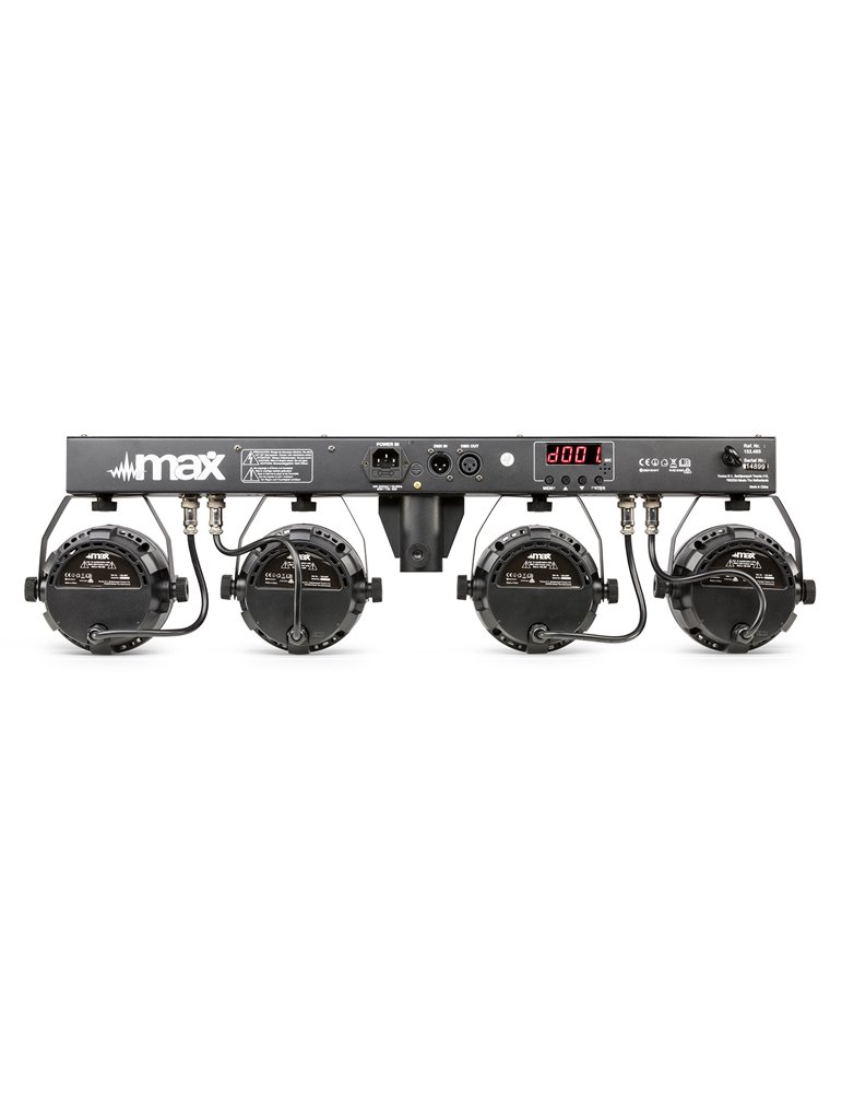PartyBar4 LED PARBAR con 4 focos 3x 4-en-1 RGBW