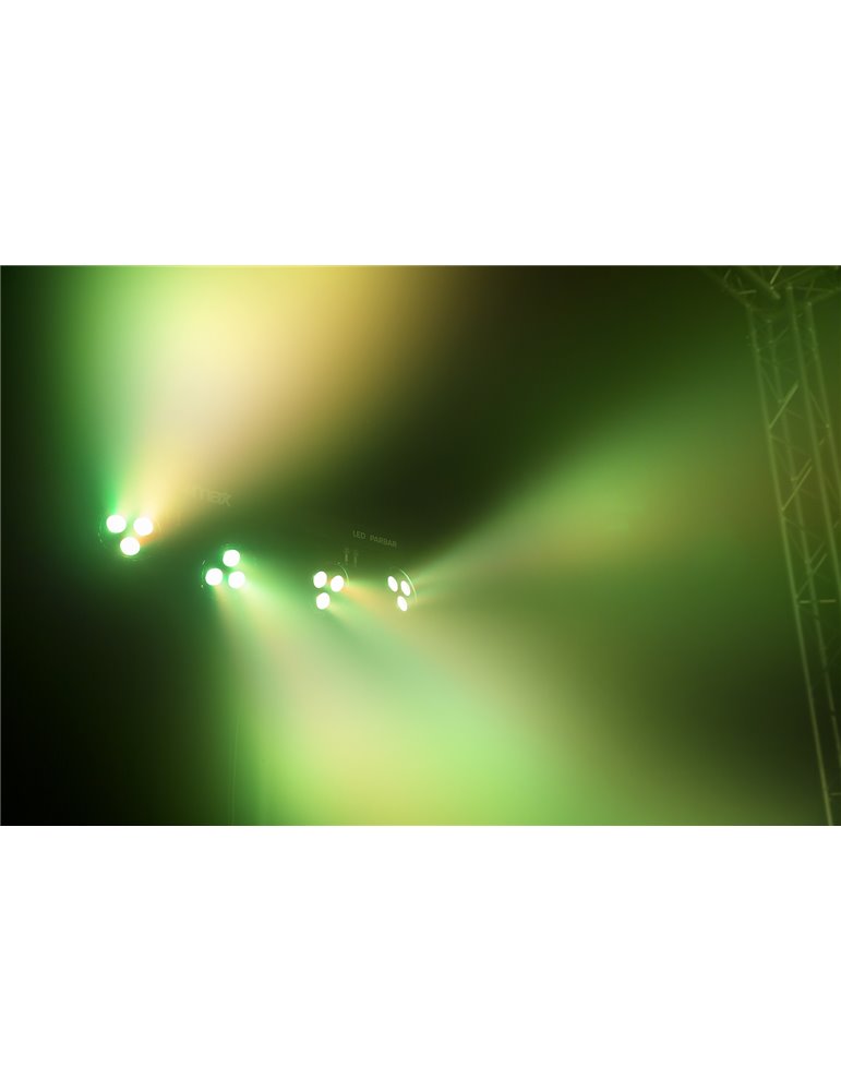 PartyBar4 LED PARBAR con 4 focos 3x 4-en-1 RGBW