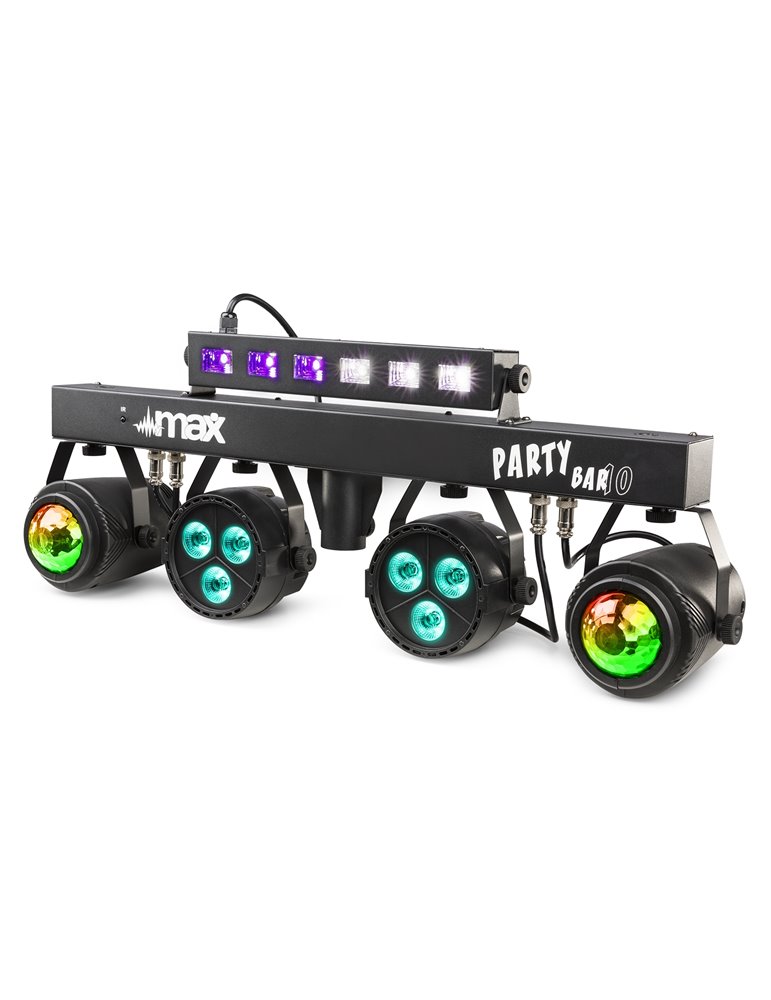 PartyBar10 Kit 2x Jelly Moon, 2xPAR y UV/Strobo