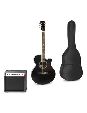 ShowKit Conjunto Guitarra Acústica Electrificada Negra 2