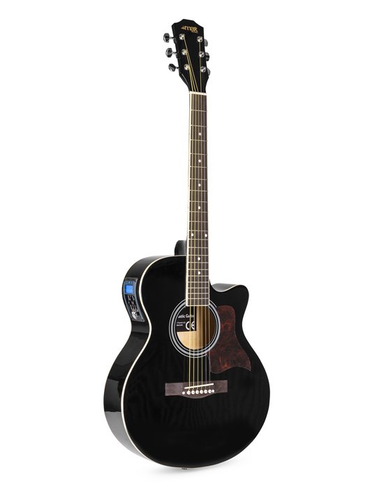 ShowKit Conjunto Guitarra Acústica Electrificada Negra