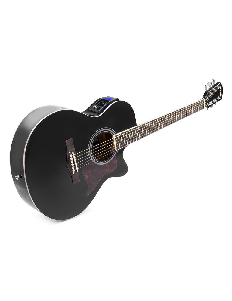 ShowKit Conjunto Guitarra Acústica Electrificada Negra