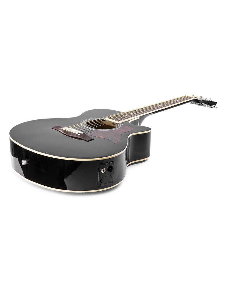ShowKit Conjunto Guitarra Acústica Electrificada Negra